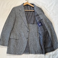 Kuppenheimer YORKSHIRE TWEED Abraham Moon Wool Blazer Men's 42R Grey Donegal picture