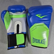 Everlast Pro Style Elite Training Gloves 1200158 14oz Blue & Green New picture