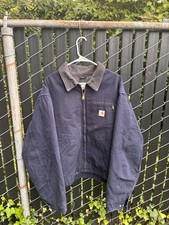 Carhartt Men’s Navy Full Zip Lined Work Jacket w/ Pockets Size 54 Regular picture