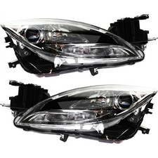 Headlight Assembly Set For 2011-13 Mazda 6 Left and Right Composite CAPA Halogen picture