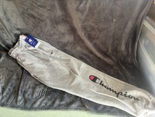 CHAMPION Oxford Gray Classic Knit Jersey Logo Script JOGGER Pant Mens X-L NEW picture