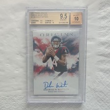 2017 Panini Origins Rookie Deshaun Watson On-Card Blue Ink Auto BGS 9.5/10 picture