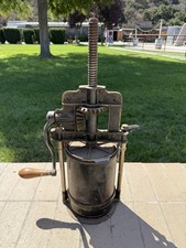 Antique 1897 Cast Iron Sausage Stuffer/Fruit/Wine Press picture