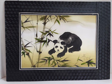 Original Signed Vietnamese painting on Silk Panda Bear by Pham Quoc Hung picture