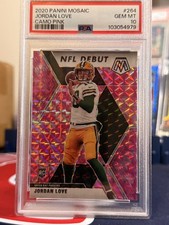 2020 Panini Mosaic Jordan Love RC Pink Camo PSA 10 Gem Mint #211 Rookie Packers picture