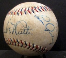 Babe Ruth and Lou Gehrig - Autographed Baseball - Beautiful High Quality Replica picture