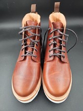 Wilcox Kern Boots 12 Brown & White Full-Grain Leather Wedge Sole Goodyear Welt picture
