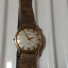 Lord Elgin 30 Jewels Self Winding Round Wristwatch Gold Tone, USA Bracelet White picture