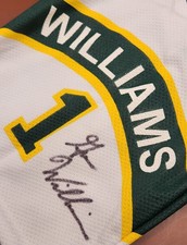 Vintage Gus Williams Signed Seattle SuperSonics Quadra Mini Jersey #1 10.5x8.5