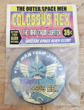 Vintage 1966-68 Colossus Rex The Man From Jupiter Button - SEALED - NEW picture