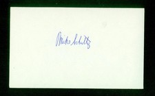 514, Mike Schultz, Original Signed/Autograph, Index Card, Reds,
