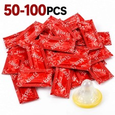 50/100pc Ultra Thin Latex Condoms: Extended Pleasure, Extra Time, Bulk Sex Delay picture