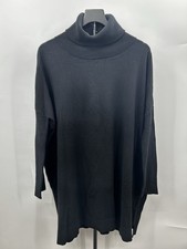 Bb Dakota Woman’s black oversized turtleneck sweater Drop Shoulder Size L picture