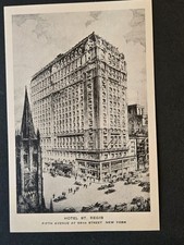 Hotel St. Regis New York Fifth Avenue at 55th Vintage 1930's Unposted Postcard picture