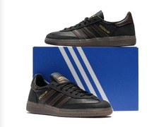 Adidas Handball Spezial Men’s Size 8-12 Casual Retro Sneaker Black Brown Shoe picture