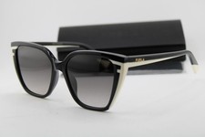 NEW FURLA SFU782 COL.0700 BLACK WHITE GOLD GRADIENT AUTHENTIC SUNGLASSES 55-16 picture