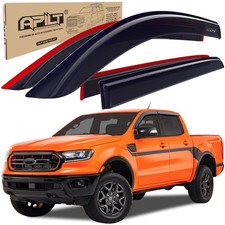 2019-2026 Ford Ranger Window Visors Rain Guards - Dark Smoke Wind Deflectors 4-P picture
