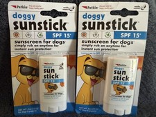 2 Sealed Packs Doggy SUNSTICK Dog Puppy Sunscreen Vanilla Coconut Scent 🐶🦮 picture