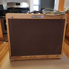 1958 FENDER 5F4 TWEED NARROW PANEL SUPER  HK 100% ORIGINAL W COVER. MR. CLEAN  picture