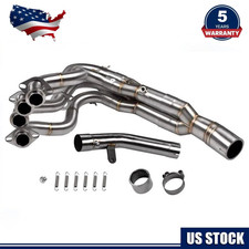 For Kawasaki Ninja ZX6R ZX636 2009-2026 Full Exhaust System Link Pipe Front Tube picture