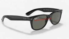 Ray-Ban RB2132 901/58 New Wayfarer Green Polarized Sunglasses Polished Black picture