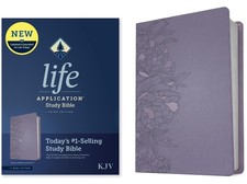 KJV Life Application Study Bible, Third Edition (LeatherLike, Peony Lavender... picture