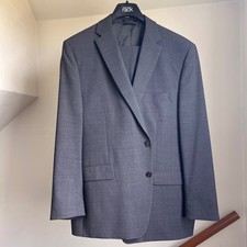 Lauren Ralph Lauren 2-piece Suit Jacket Pants 48L Gray Wool Two Button Blazer picture