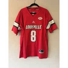 Lamar Jackson Louisville Cardinals Adidas Football Jersey Red NCAA Mens Medium picture