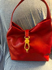 Dooney & Bourke Women’s Red Hobo Shoulder Bag Logo Lock Gold Hardware picture