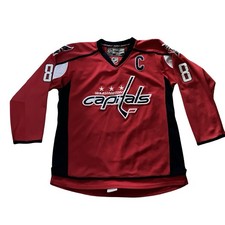 RBK CCM Alex Ovechkin Captain Washington Capitals Jersey Mens 52 W/Fight Strap picture