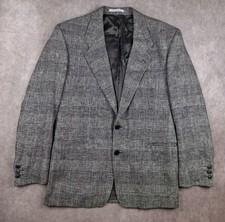 Vintage Yves Saint Laurent Sport Coat Blazer 42R Glen Plaid Prince of Wales picture