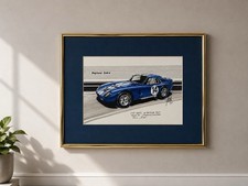 Ed Gullett Daytona Cobra At Daytona 1965 Automotive Art Framed Signed Print 5/85 picture