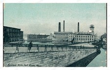 Fall River Massachusetts 1900s Borden's Mills Textile Mill Standard Postcard picture
