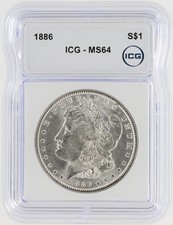 Pre-1921 Silver Morgan Dollar ICG MS64 S$1 - Lot of 1 - Mixed Years and Mints picture