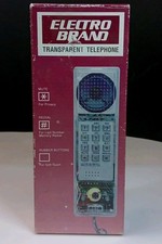 New 1990's Electro Brand Transparent Landline Phone Model:8032TR -Vintage picture