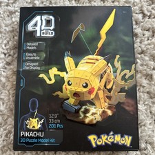 🔥 4D Build Pokemon Pikachu 3D  Puzzle sheets Model Kit, 201 Pieces, NEW picture