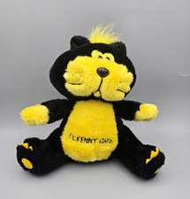 Vintage Kilkenny Cats Plush Toy Black & Amber Irish Souvenir Stuffed Animal picture