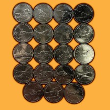 2019-2020 Russia 25 Rubles Weapons of Great Victory 19 Coin Set BU #942860 picture