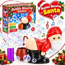 Santa Claus Bubble Maker Toy Funny Automatic Fart Bubble Machine w/ Light Music picture