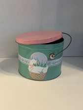 Vintage 1988 Victoria Graphics Duck in Basket Tin Pail picture