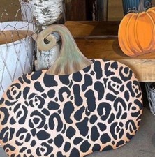 Pumpkin Large Leopard Metal Stake With Attached Metal Easel Roundtop Collection picture