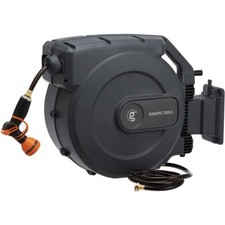 Giraffe Tools Retractable Garden Hose Reel Wall Mount 5/8-IN 115-FT Water Hose picture