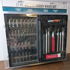 Sona Enterprises 51-Piece Set: Deluxe Hobby Knife in Plastic Storage Box picture