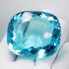 523.80 CT Flawless Sky Blue Aquamarine Cushion Cut Certified Loose Gemstone picture