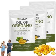 3PACKS Resilia Oil of Oregano 6000mg with Black Seed Oil Softgels 60 Capsules picture