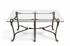 Vintage Wrought Iron Coffee Table Base Equestrian Ralph Lauren Style  picture