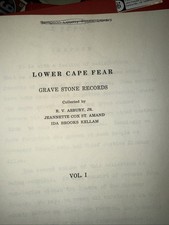 Lower Cape Fear Gravestone Records Book picture