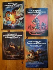 AD&D Monster Manual Fiend Folio Legends Lore — Lot of 4 softcover D&D books NEW picture