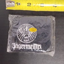 Jägermeister Vintage NOS Embroidered Wristband Logo Patch Black/White Single picture