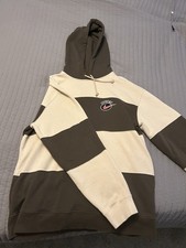 Supreme Nike Stripe Hooded Sweatshirt Tan Size L (Lightly Used Condition) picture
